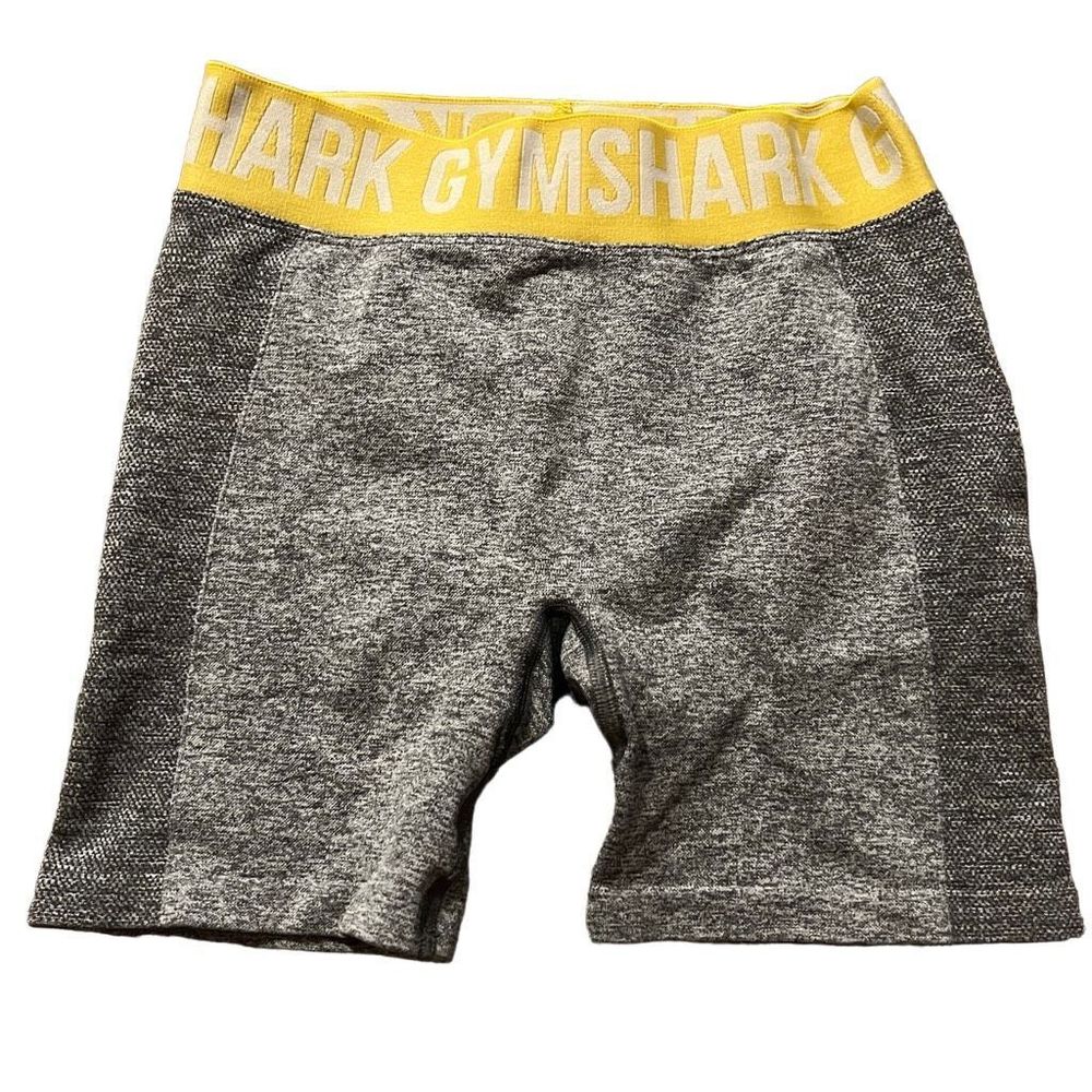 Gymshark gray & yellow gym shorts size small